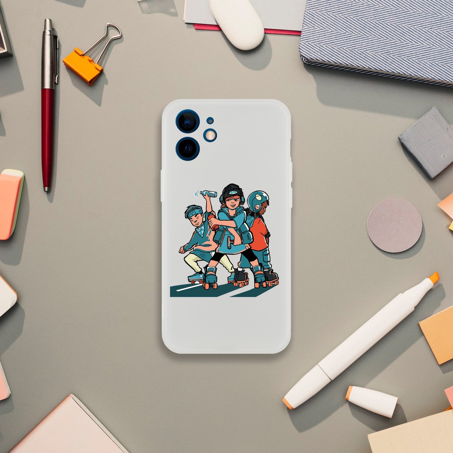 Flexi Skater Trio Mobile Phone Case - Skate Base Skatewear