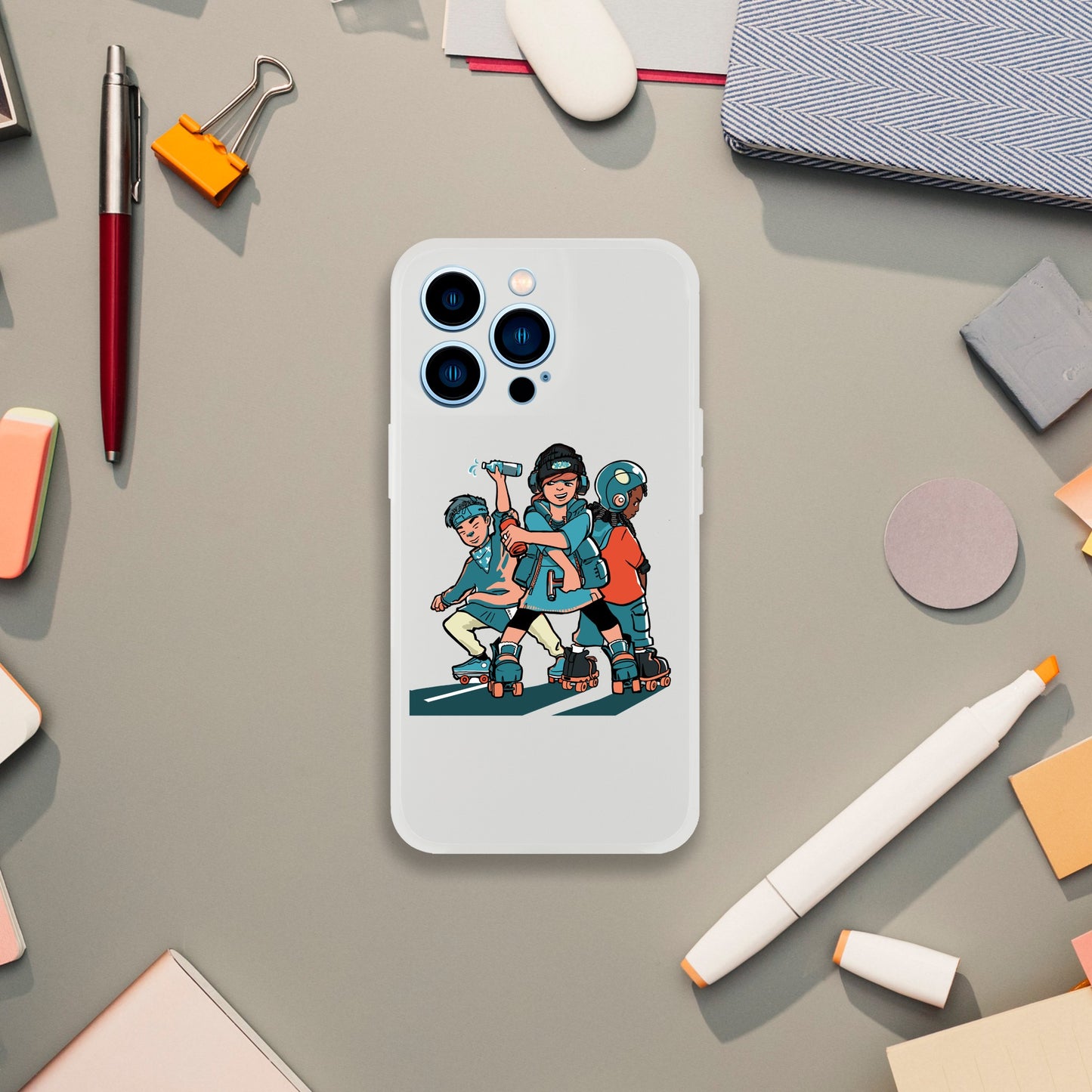 Flexi Skater Trio Mobile Phone Case - Skate Base Skatewear