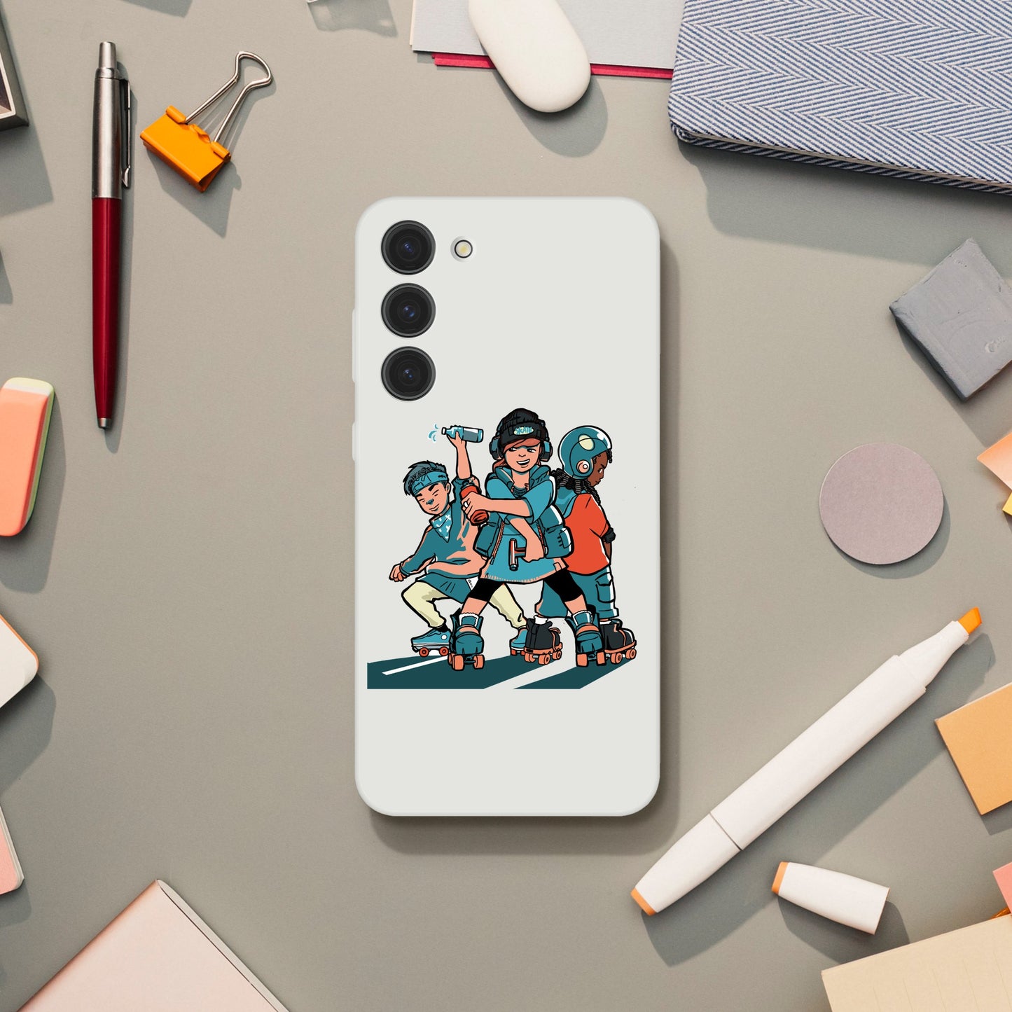 Flexi Skater Trio Mobile Phone Case - Skate Base Skatewear