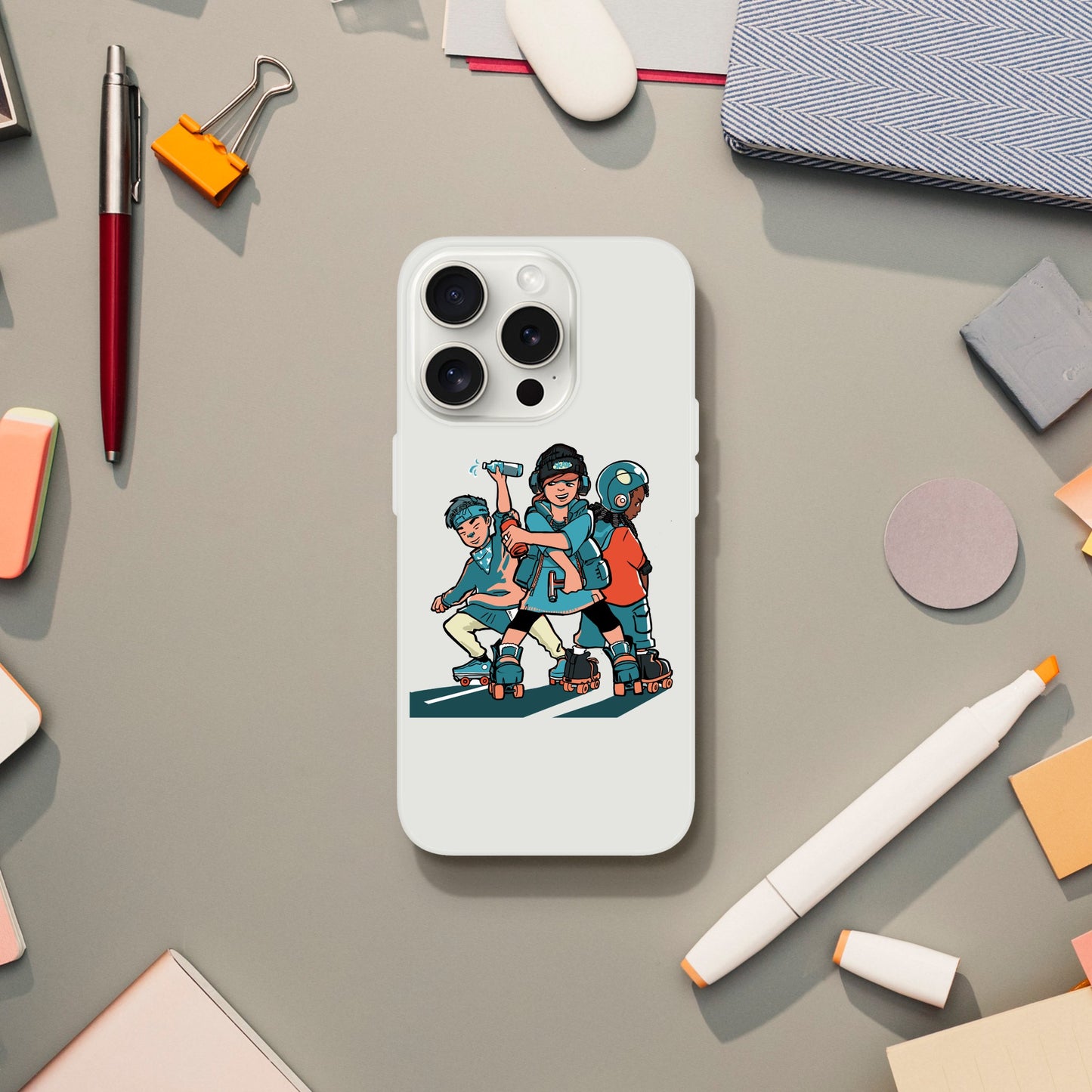 Flexi Skater Trio Mobile Phone Case - Skate Base Skatewear