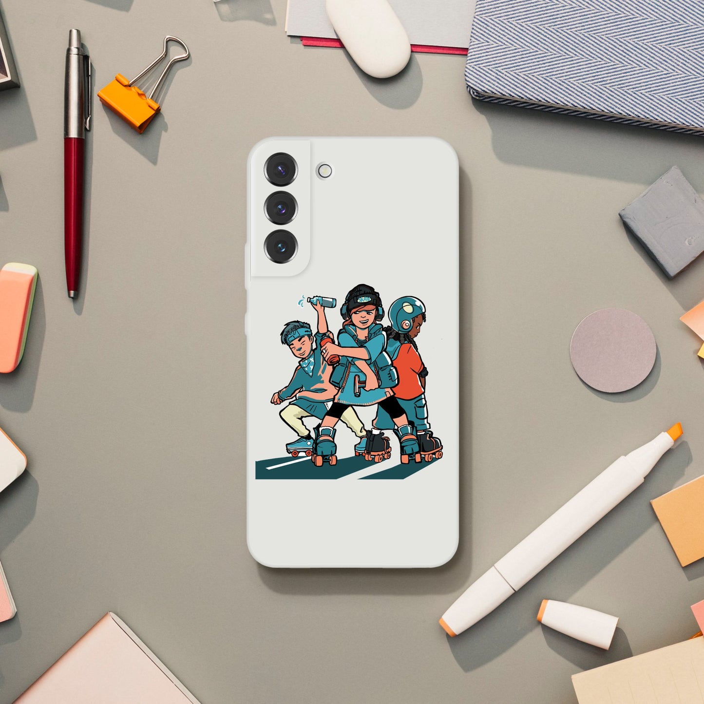 Flexi Skater Trio Mobile Phone Case - Skate Base Skatewear