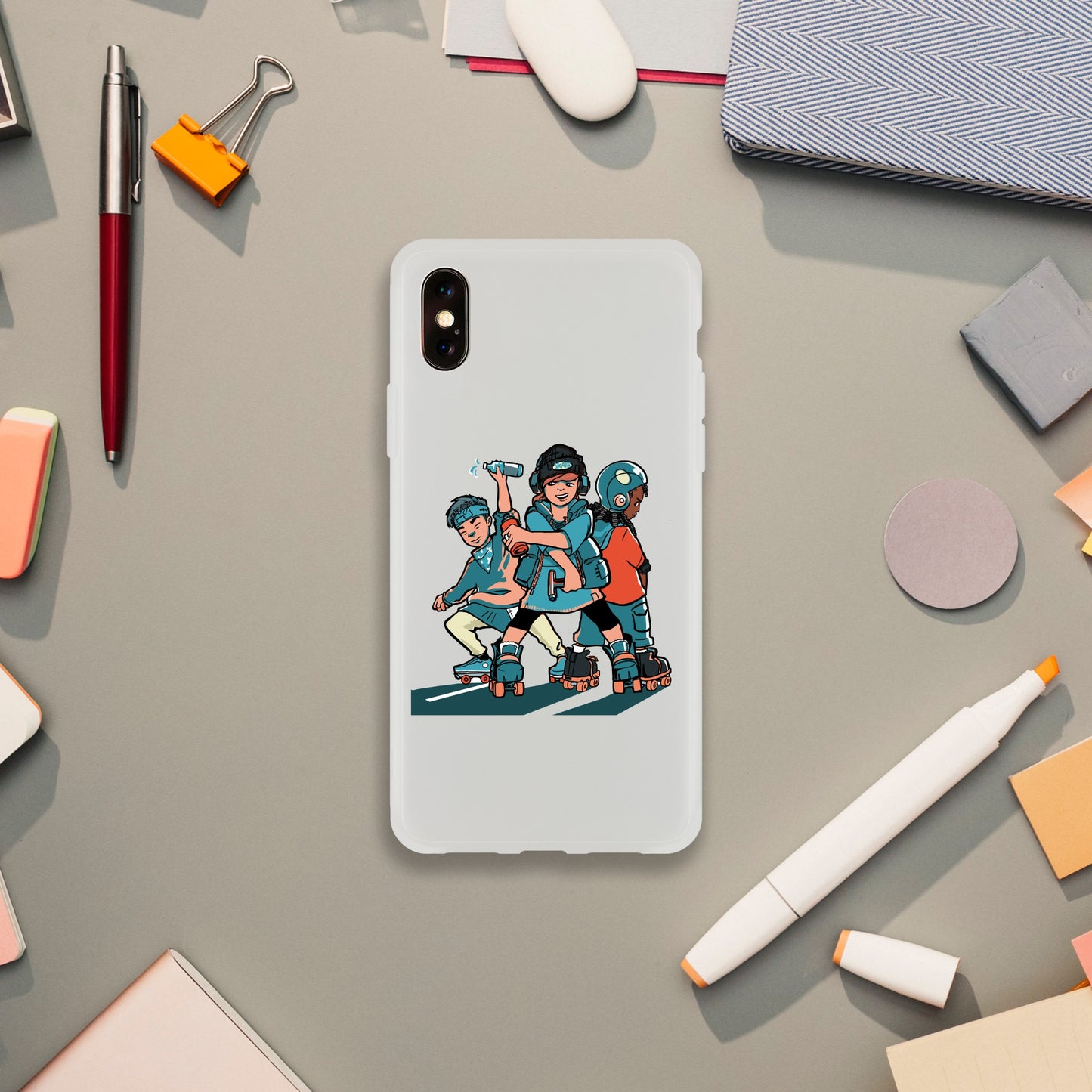 Flexi Skater Trio Mobile Phone Case - Skate Base Skatewear