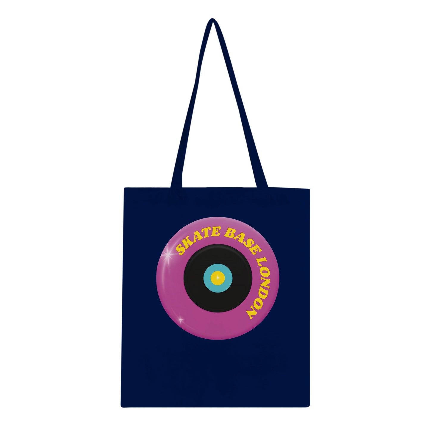 Classic Pink Skate Base London Wheel Tote Bag - Skate Base Skatewear