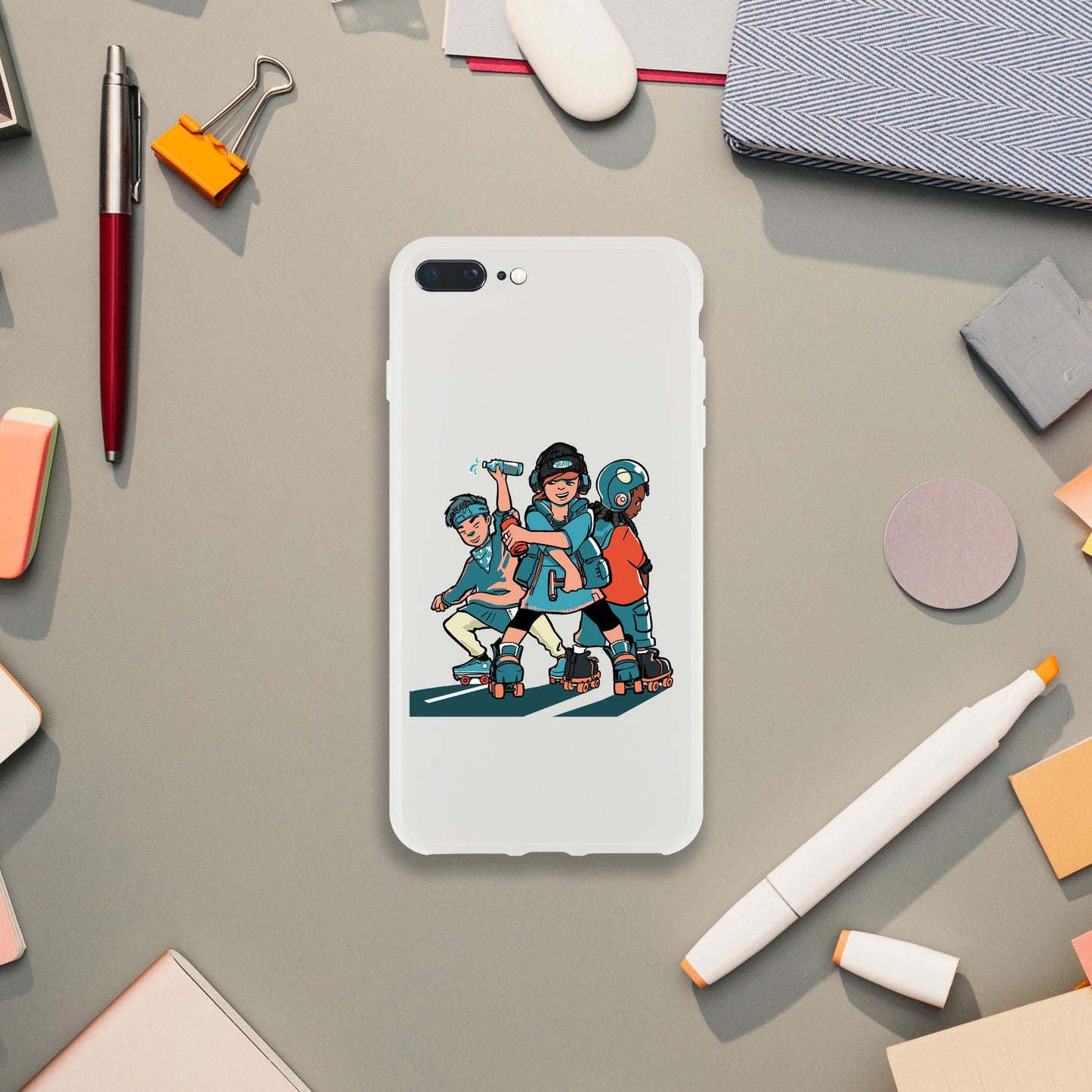 Flexi Skater Trio Mobile Phone Case - Skate Base Skatewear