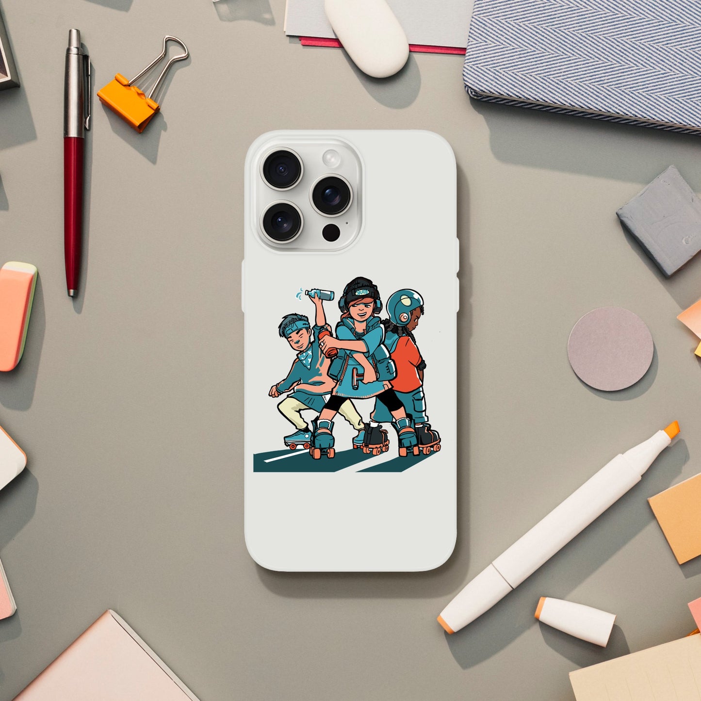 Flexi Skater Trio Mobile Phone Case - Skate Base Skatewear