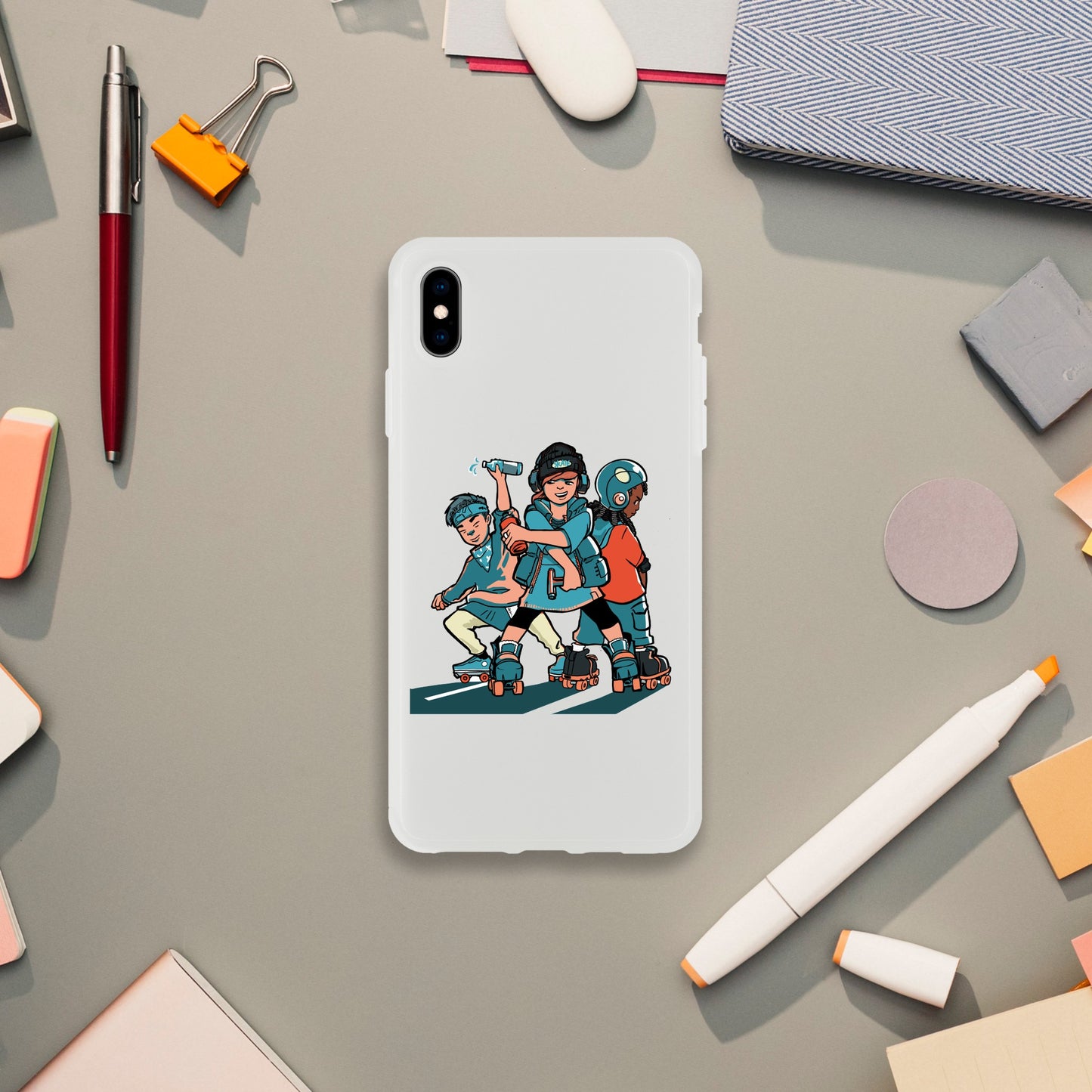 Flexi Skater Trio Mobile Phone Case - Skate Base Skatewear