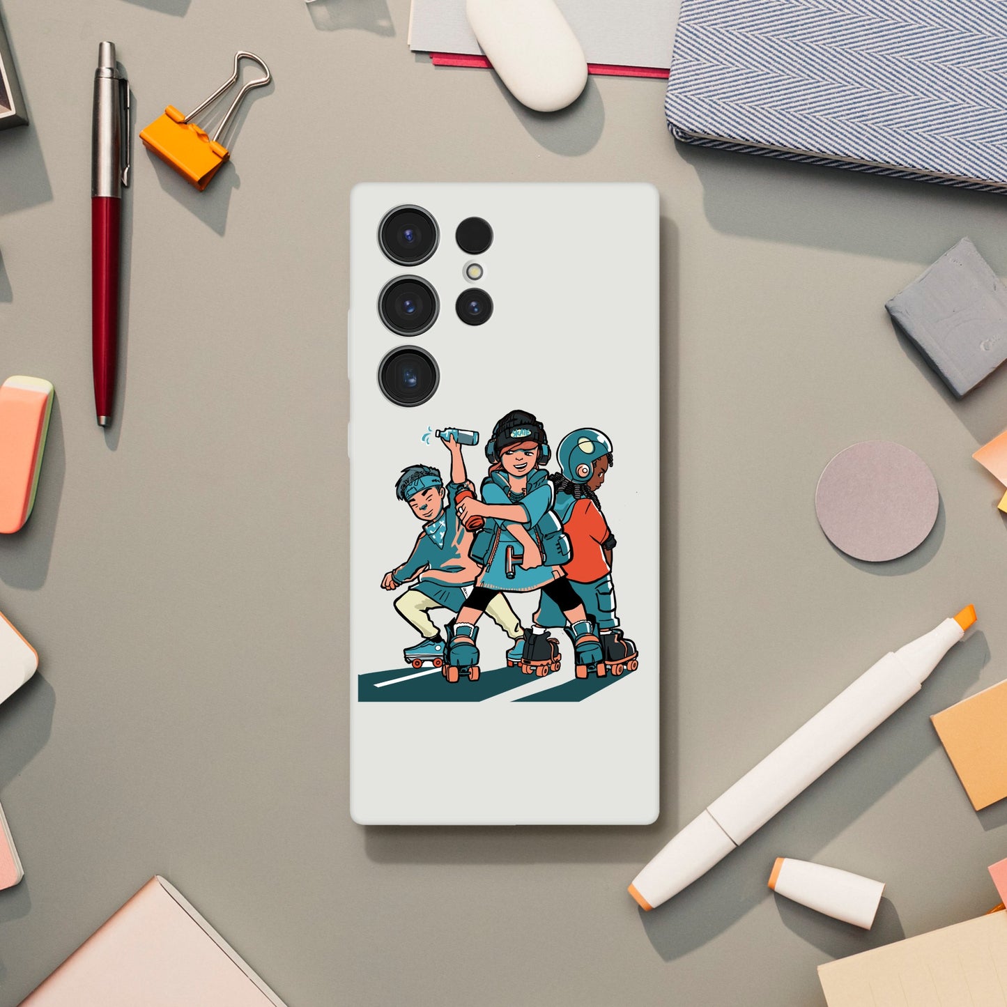 Flexi Skater Trio Mobile Phone Case - Skate Base Skatewear