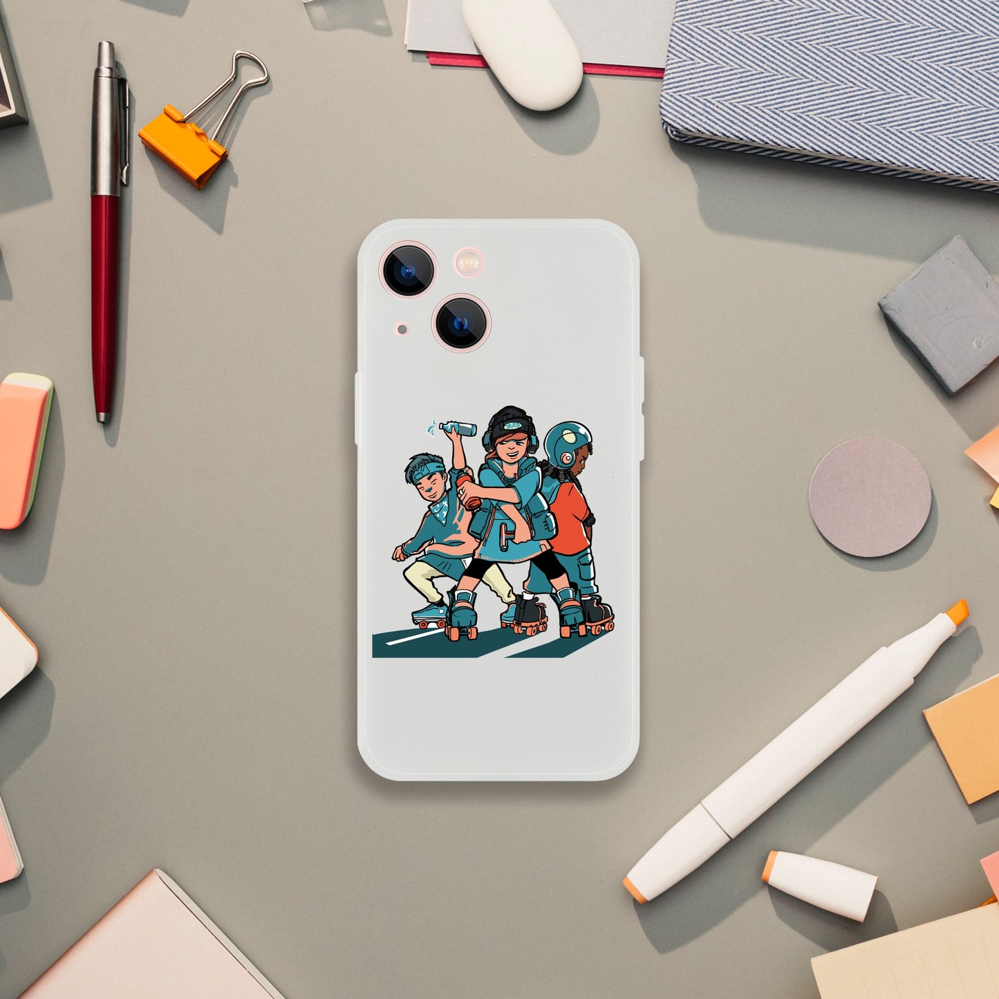 Flexi Skater Trio Mobile Phone Case - Skate Base Skatewear