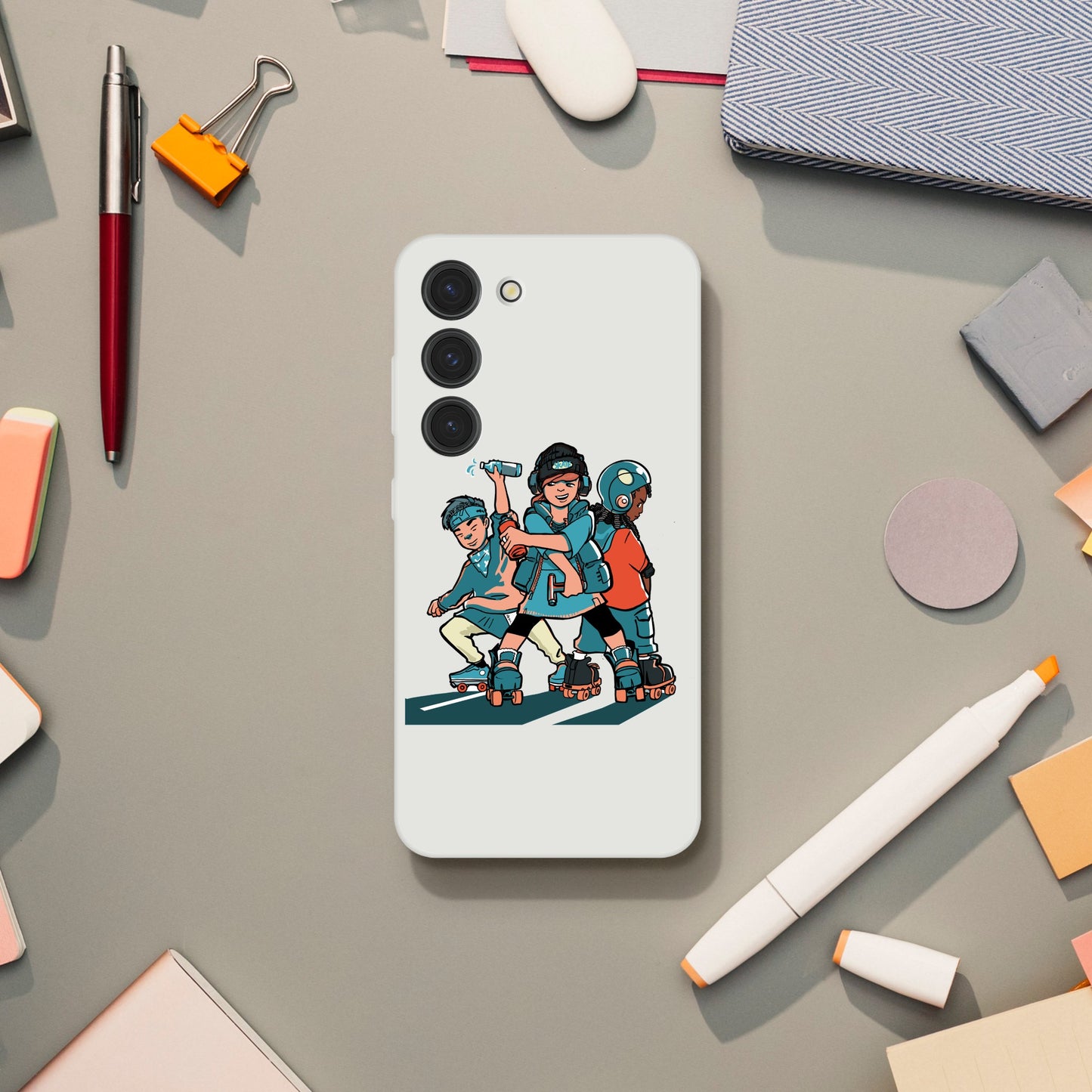 Flexi Skater Trio Mobile Phone Case - Skate Base Skatewear