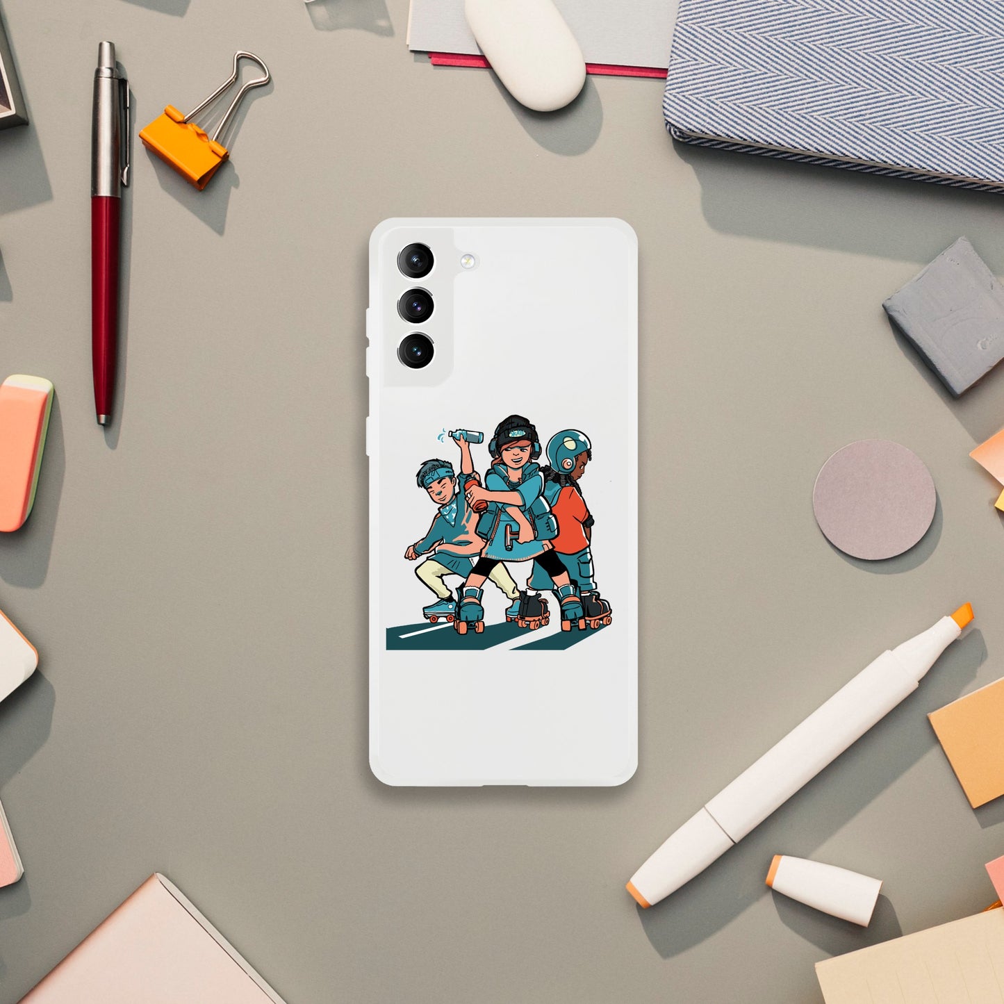 Flexi Skater Trio Mobile Phone Case - Skate Base Skatewear