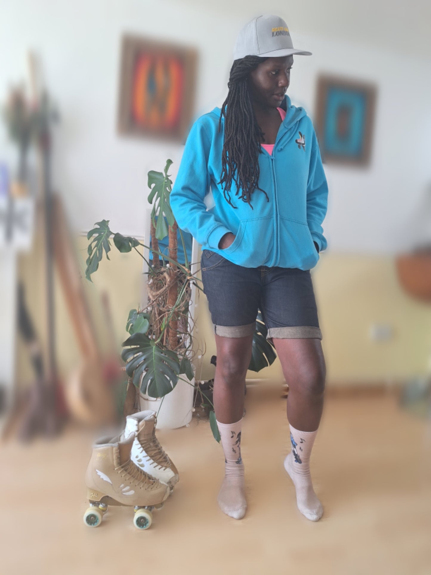 Female Back Skater Duo Zip Hoodie
