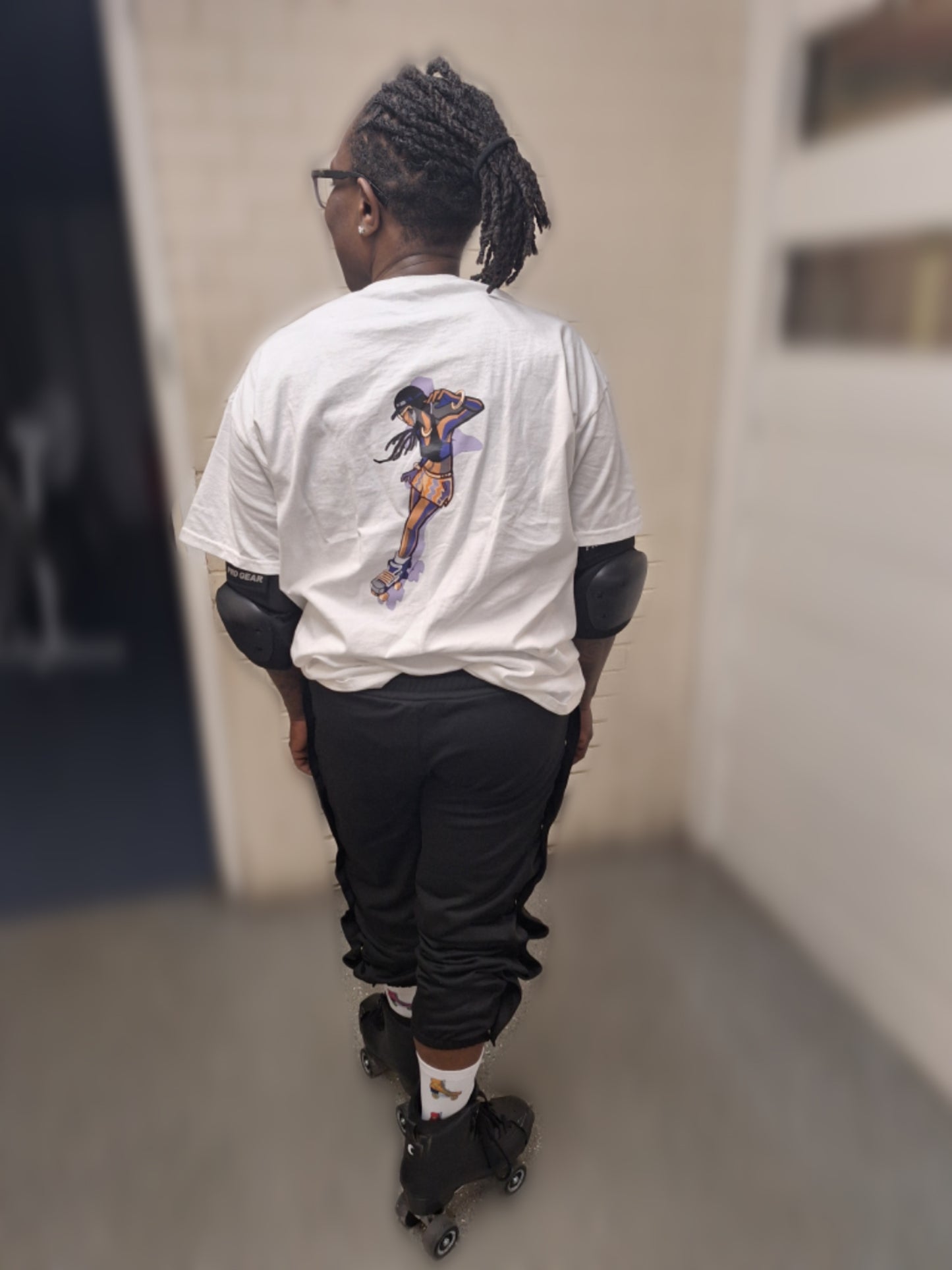 Female Back Skater Cotton Tee - Skate Base Skatewear