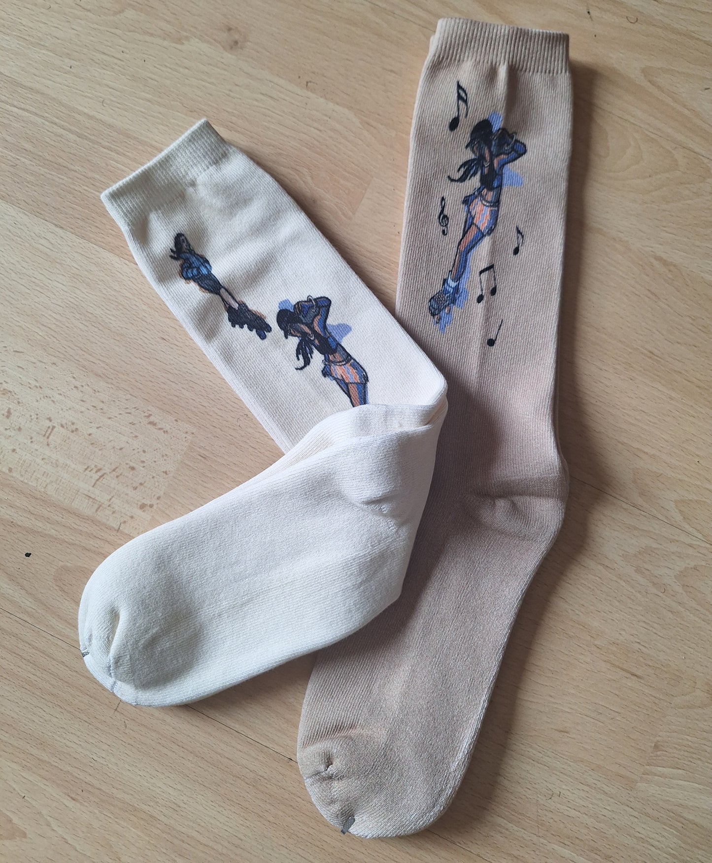 [Limited Edition] Laser Printed Cotton Roller Skate Socks