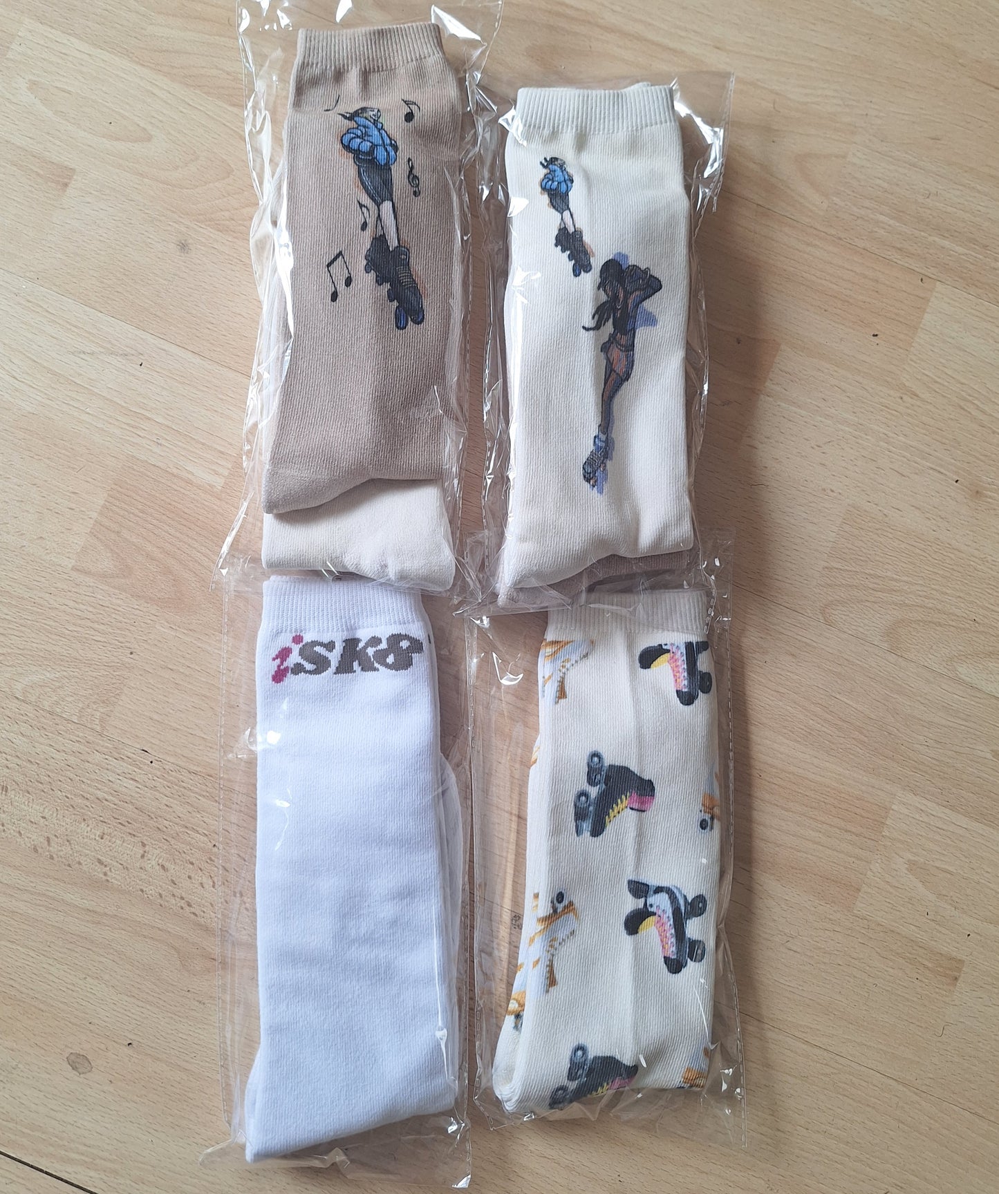 [Limited Edition] Laser Printed Cotton Roller Skate Socks