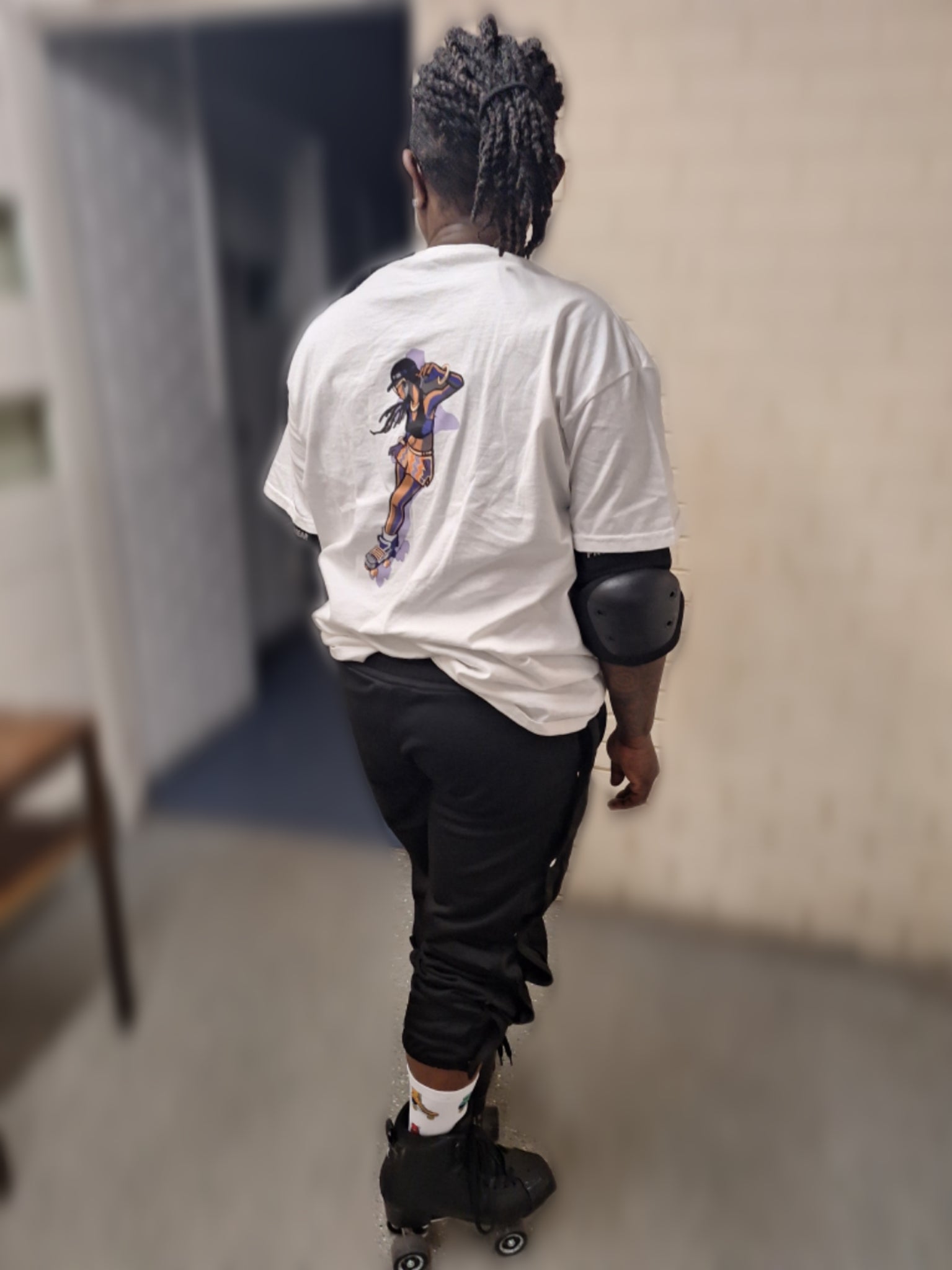 Female Back Skater Cotton Tee - Skate Base Skatewear